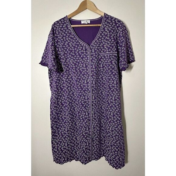 B.G. Street 100% Cotton Short Sleeve Floral Nightgown Womens M/L NWT 5081 - Picture 1 of 5